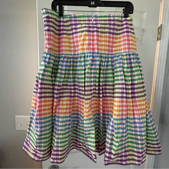*SOLD* J. Crew | Women’s Tie-front Skirt In Rainbow Gingham | 14 | EUC - Picture 9 of 9
